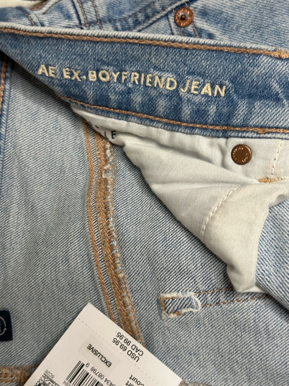 NWT! Rare! AEO Strigid Low-Rise Ex Boyfriend Jean - Picture 9 of 10